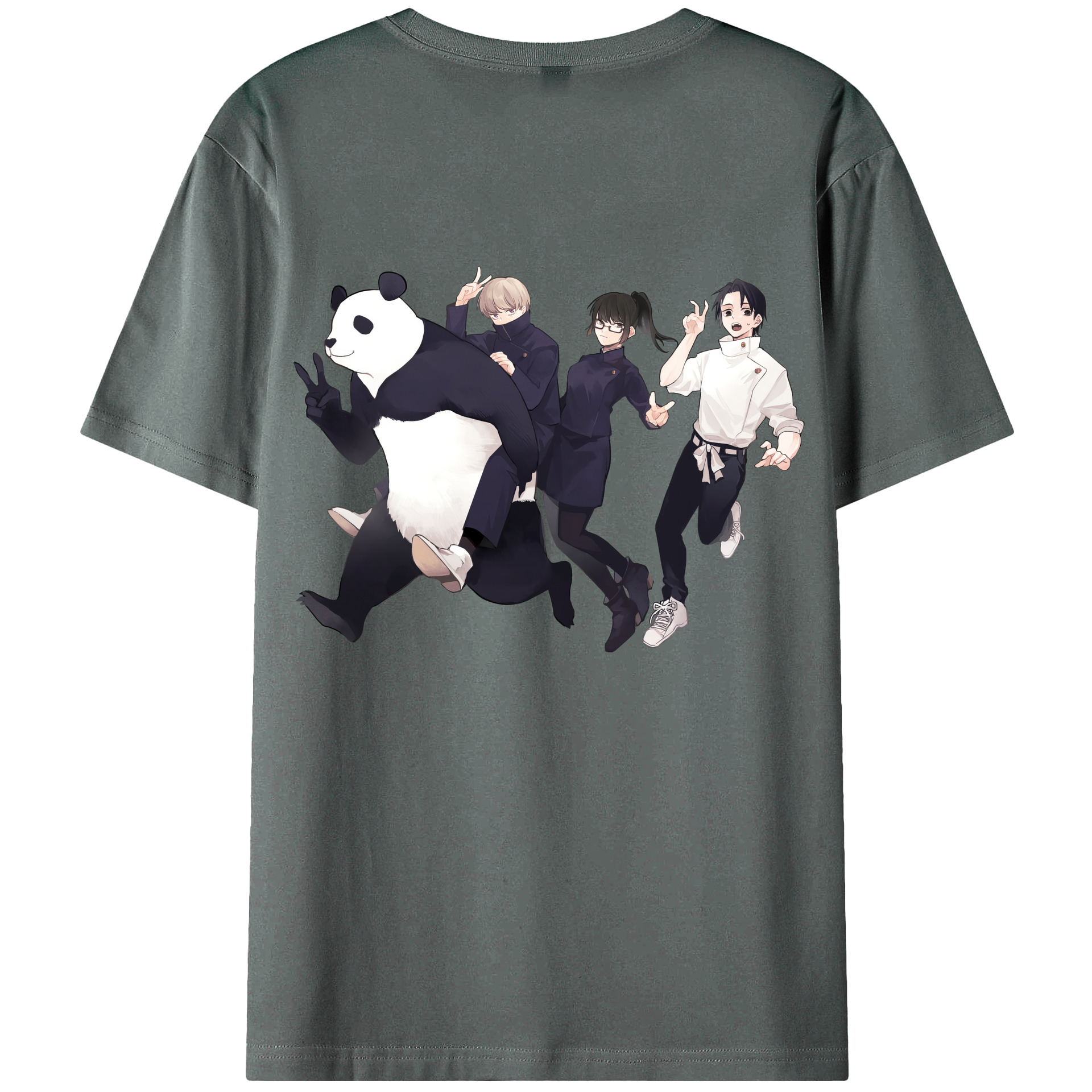 （画像用） 呪術廻戦 Jujutsu Kaisen 綿100％ メンズ半袖Tシャツ（バックプリント） 通気性